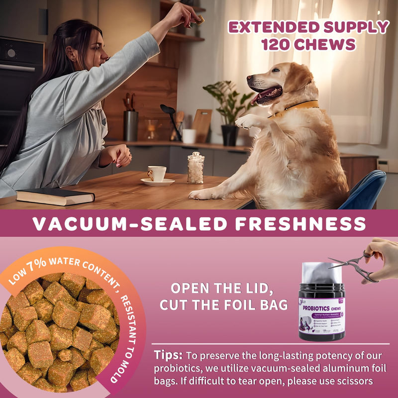 Probiotics for Dogs Soft Chews & Pumpkin Powder for Dogs