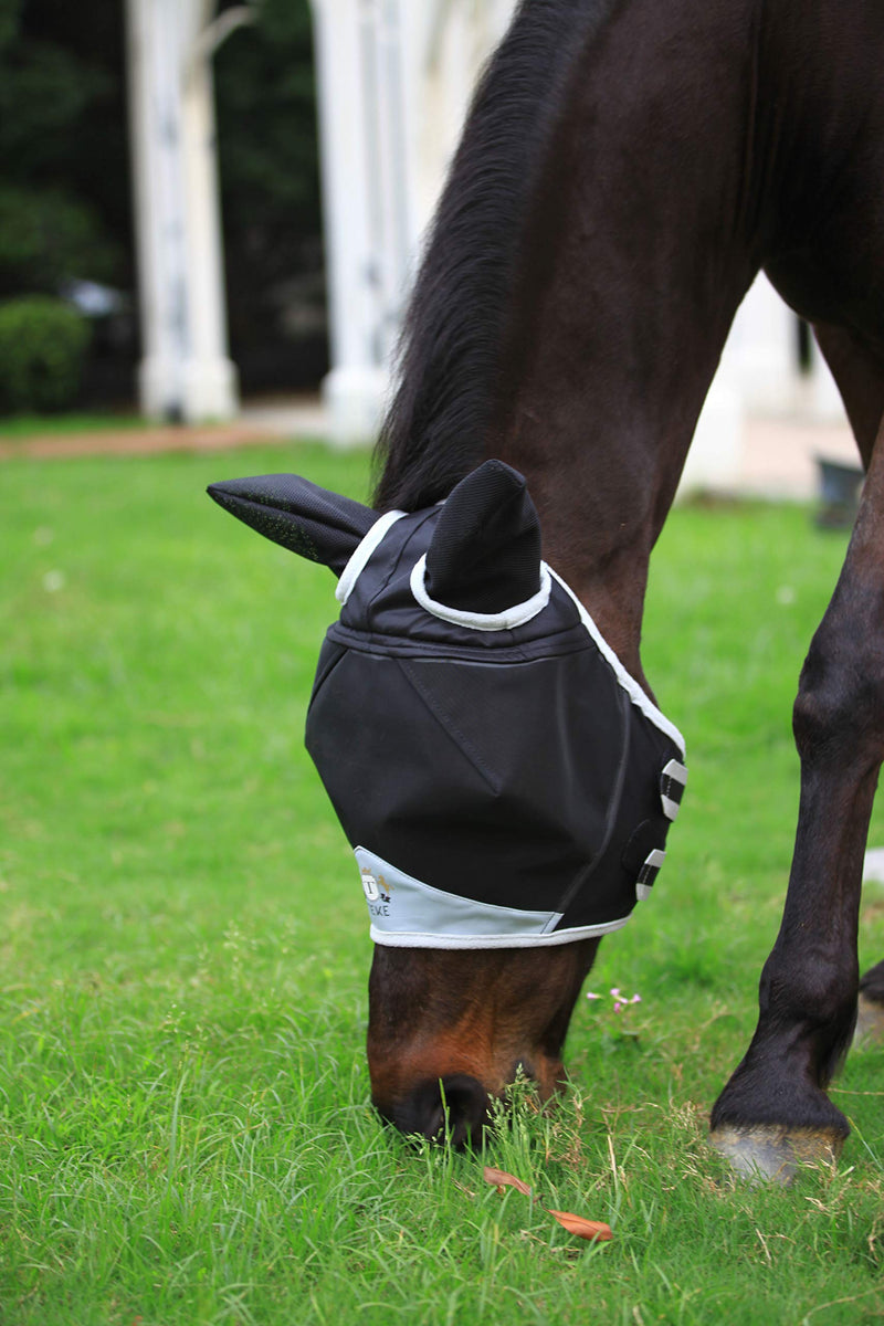Fine Mesh Horse Fly Mask w/Ears, UV blocking 3D Eye Visor with extra fleece cushioned forehead, Protection from Insect Pests Xfull Lavender - BeesActive Australia