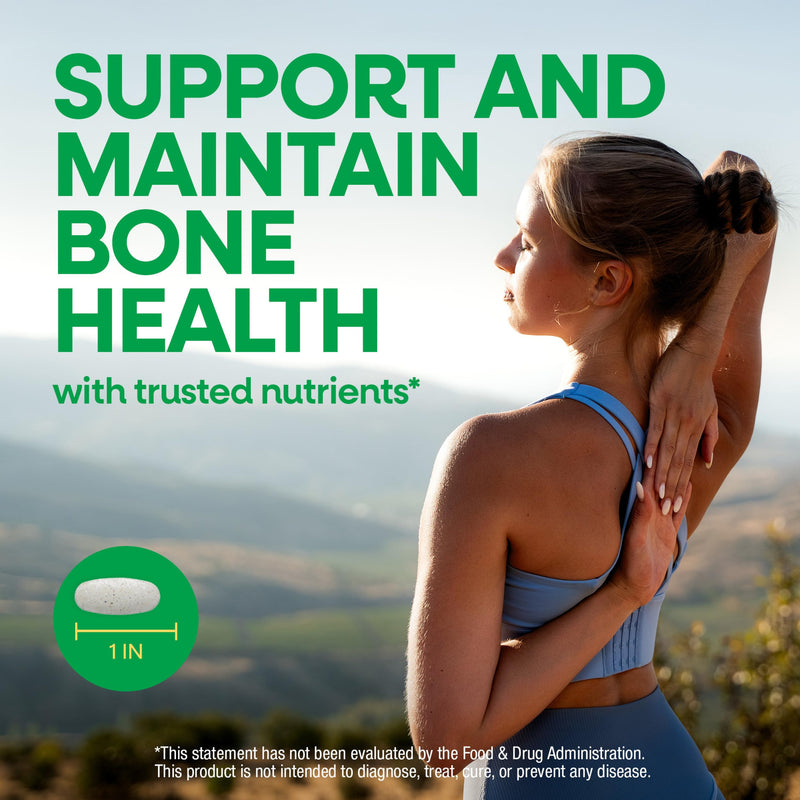 Nature’s Way Alive! Calcium Bone Support Tablets*, 1,200 mg Calcium, 60 ct | Max Absorption Calcium Supplement with Vitamins D3, K2, & Magnesium, Promotes Bone Health and Bone Density*, Gluten Free 60 Count (Pack of 1)
