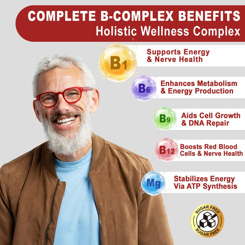 Vitamin B1 Benfotiamine Gummies 500mg – B1 B6 B12 Vitamins & Magnesium | Energy Metabolism, Healthy Nervous System | Chewable B Complex for Adults & Kids | Vegan, Sugar Free, 60 Ct 60 Count (Pack of 1)