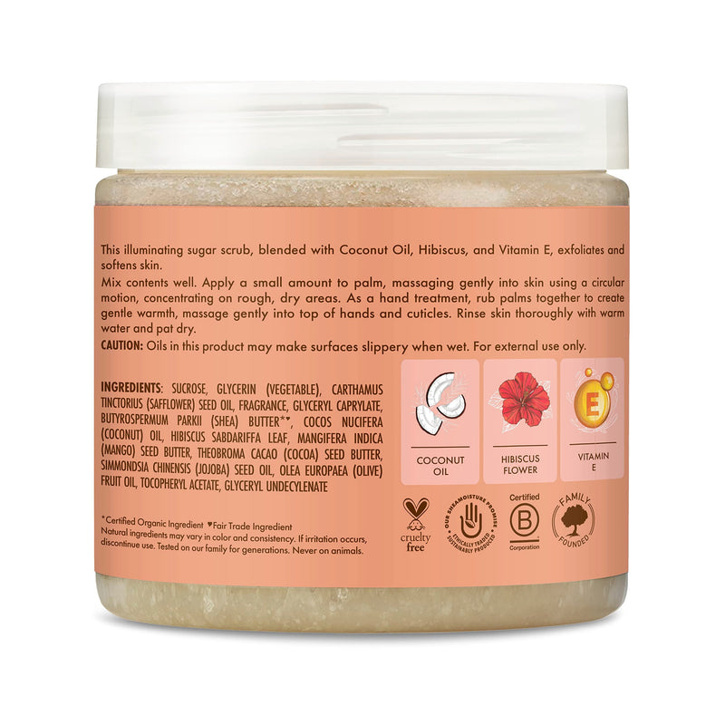 SheaMoisture Body Scrub for Dull Skin Illuminating Coconut and Hibiscus Cruelty-Free Skin Care 20 oz - BeesActive Australia
