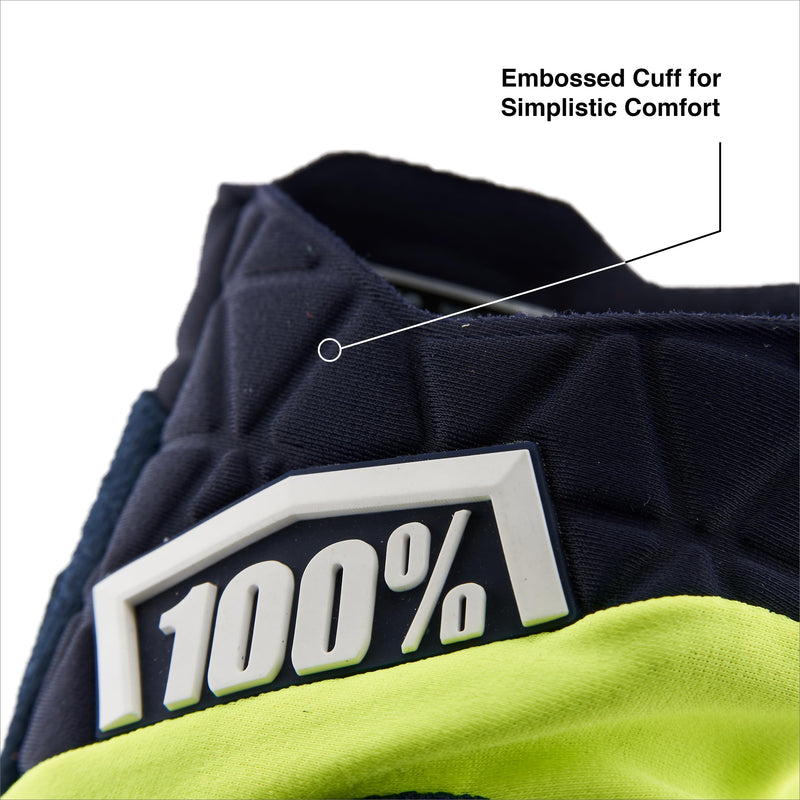 100% Sling Short Finger Mountain Biking Gloves - Lightweight Fingerless MTB Off Road Cycling Gloves Black Small