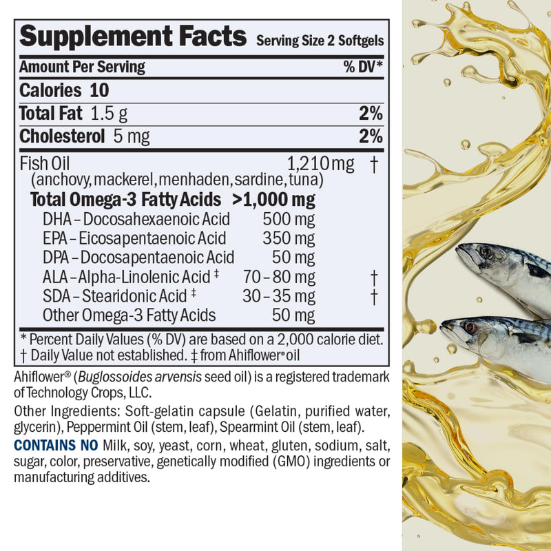 ANDREW LESSMAN ProCaps Maximum Essential Omega-3 Mint, 60 Softgels 60 Count (Pack of 1)