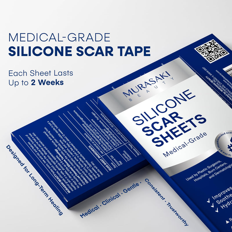 Silicone Scar Sheets for Surgical Scars - 4 Sheets (1.5″ × 3″) Medical Grade Reusable Scar Tape for Surgical, C-Section, Burn, Hypertrophic & Keloid Scars, Medium/Tan Tone - BeesActive Australia