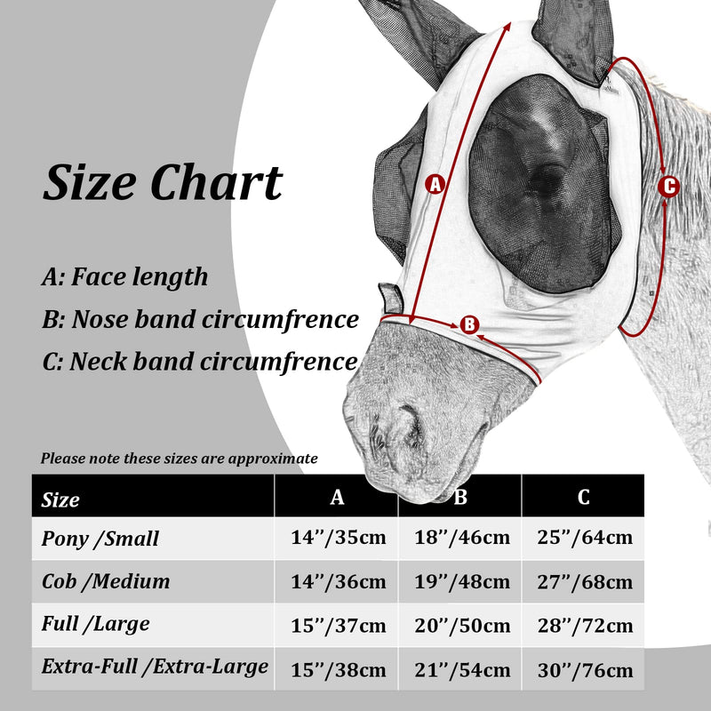 Harrison Howard Superior Comfort Breathable 3-piece Fly Masks Stretchy Fitting Soft on Skin with Forelock Opening Set 1 L Style2 - BeesActive Australia
