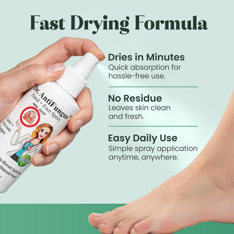 Hand & Foot Spray - Quick Drying Formula Solution - Helps For Itching, Burning, Scaling, and Discomfort - Hands, Feet, & Nail Soaking Solution - 6 fl oz - BeesActive Australia