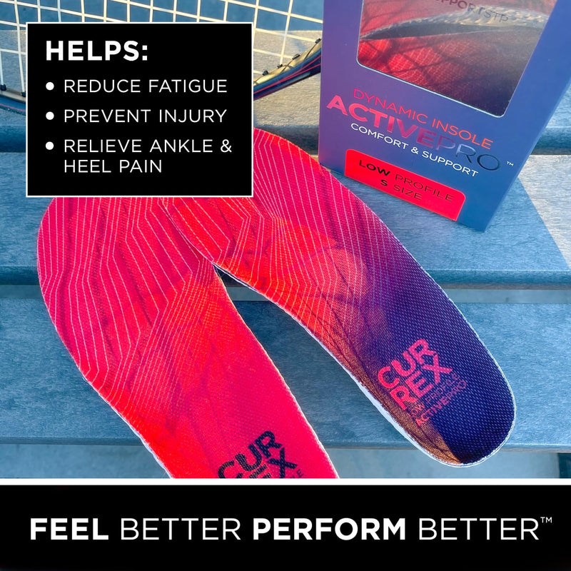 CURREX ActivePro Insoles for Walking, Working, Standing, Dance, Running & Other Sports Shoes, Arch Support Inserts to Help Reduce Fatigue & Ankle & Heel Pain for Men & Women (Medium Arch, XXL) Orange 2X-Large (Men's 13-15)