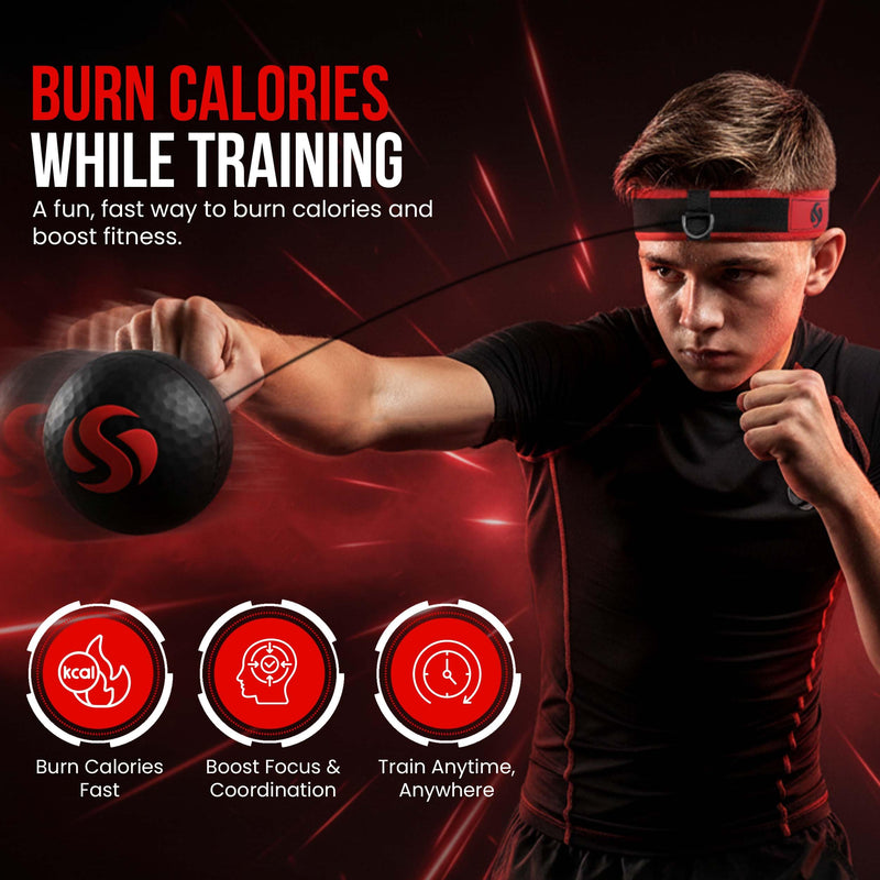 Soul Shift - Boxing Reflex Ball – Dual Competition Set | 2 Adjustable Headbands + 2 Training Balls + App Included | Speed, Agility & Hand-Eye Coordination for Adults & Kids | MMA Training Equipment App Edition (Competition Pack)