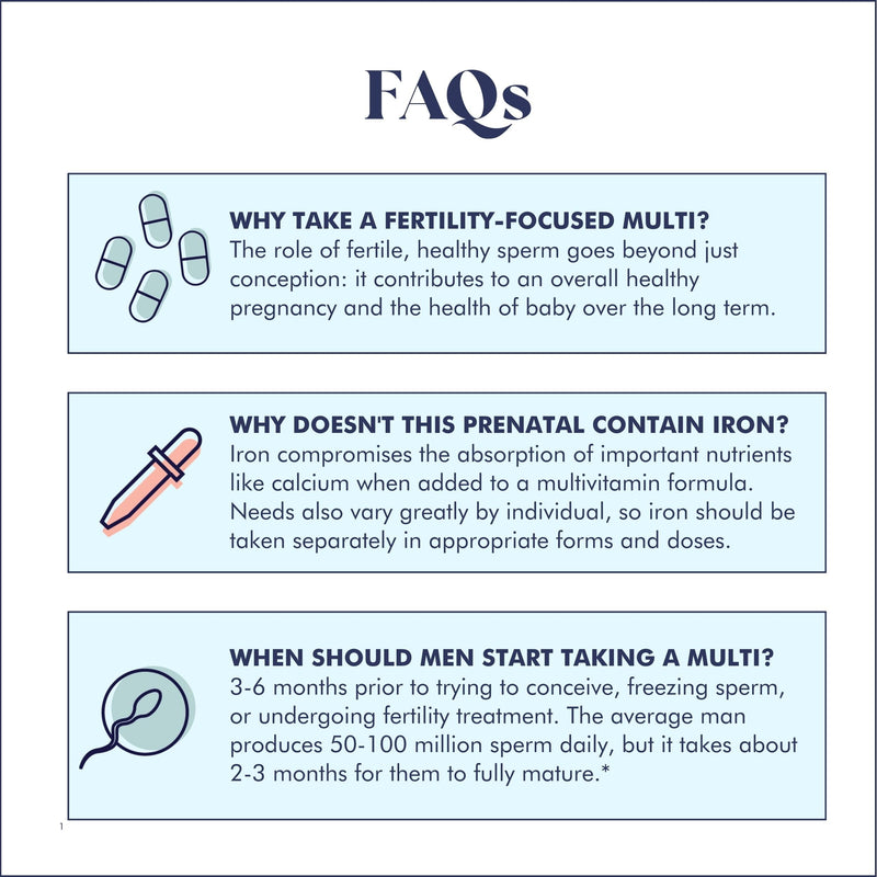FullWell Men's Multivitamin, 120 Count (30 Servings) | Daily Multivitamin for General and Reproductive Health, Supports Sperm Health, Hormone Balance, and Fertility*