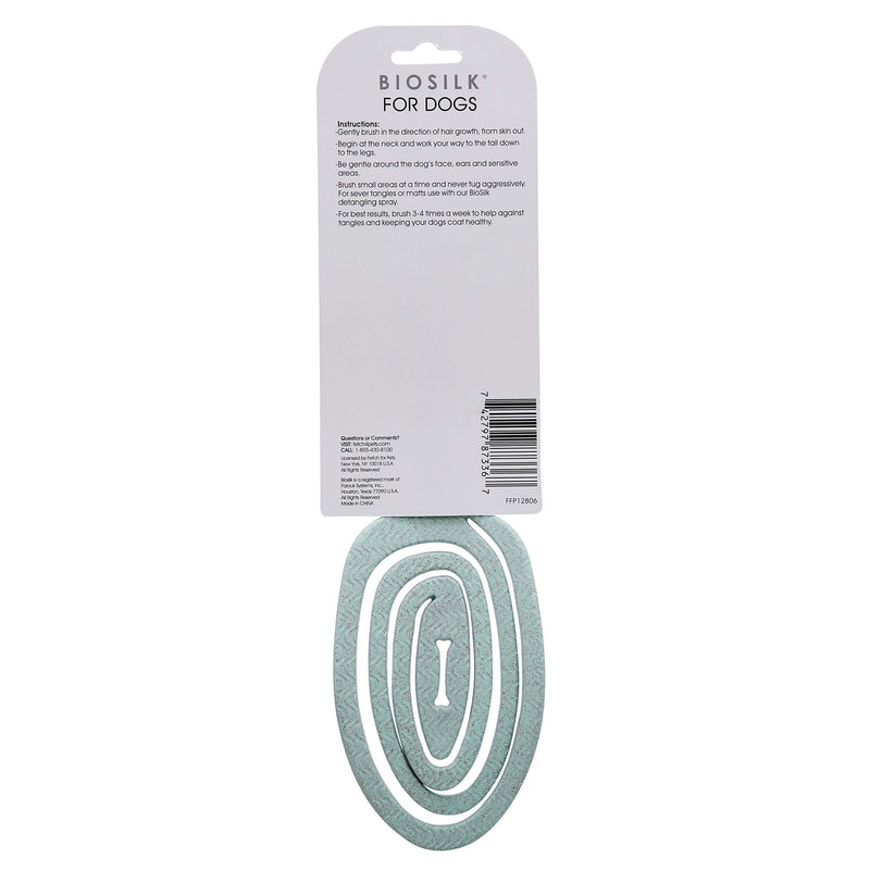 BioSilk for Pets Eco-Friendly Detangling Pin Brush for Dogs in Mint Green | Easy to Hold Ergonomic Handle Dog Brushes, Wet or Dry Dog Hair Brush, Light Blue (FF12806),Gray/Black 1 Count - BeesActive Australia