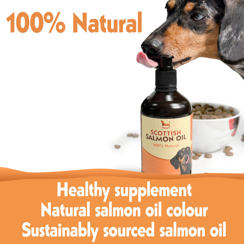 Scottish Salmon Oil for Dogs & Cats 500ml | Natural Omega 3 6 9 Fish Oil Supplement | Grain-Free Skin & Coat Support | Promotes Joint, Heart, Brain & Immune Health | Easy Pump Bottle