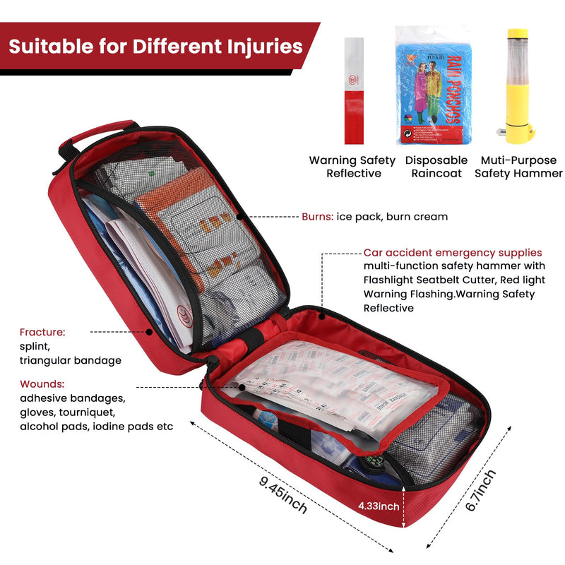 Emergency Trauma First Aid Kit - Large All-Purpose Portable Waterproof Kits for Car, Complete Family Travel. - BeesActive Australia