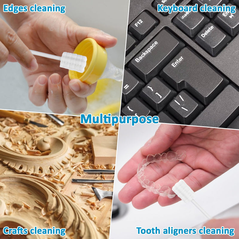 50Pcs Baby Tongue Cleaner - Baby Oral Cleaner Newborn Tongue Cleaner for Infants Bulk Disposable Thrush Brush for Babies Individually Wrapped Cotton Gauze Mouth Cleaner for Mouth Gum Cleansing