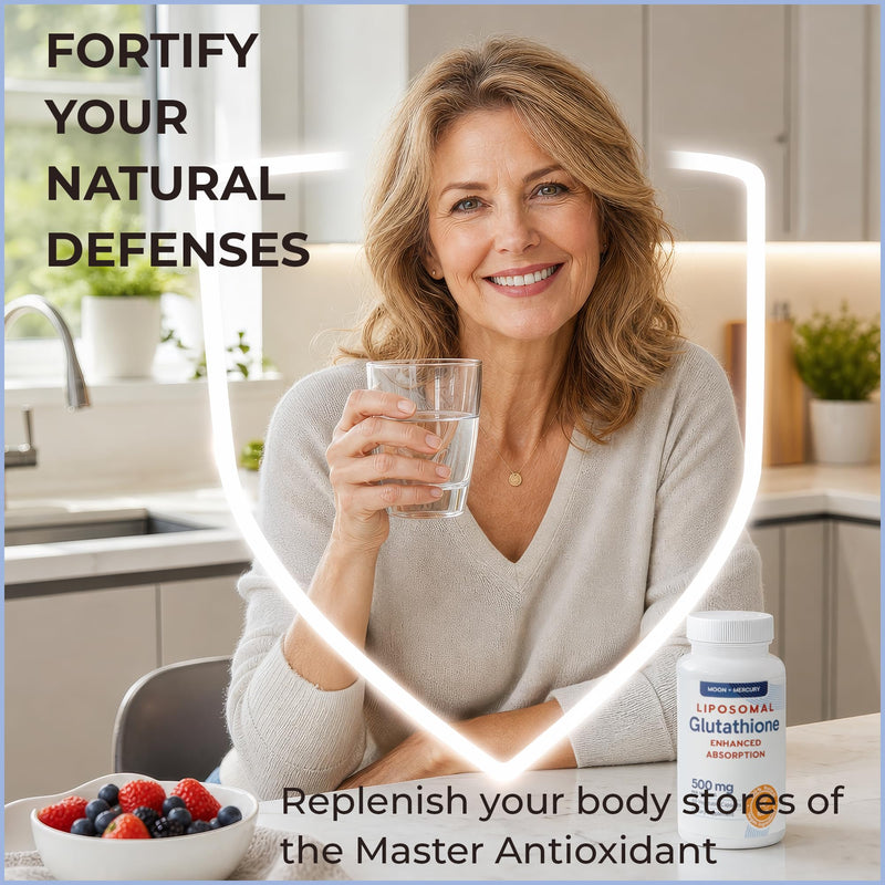 Liposomal Glutathione Supplement, 500mg, 60 Capsules | Reduced L-glutathione in liposomal veggie capsules; 500mg per serving, 30-day supply, vegan, non-GMO and gluten-free.