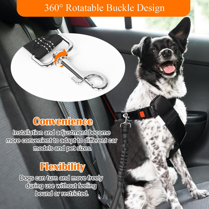 DATEFUN Dog Seat Belt Car Adjustable - Pack of 2 Seat Belt Dogs with Cushioning and Storage Bag for All Dog Breeds & Car Types (50-88 cm) - BeesActive Australia