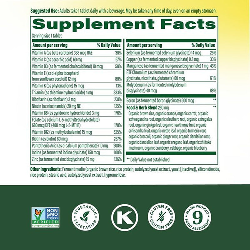 MegaFood One Daily Multivitamin for Men 40+ with 21 Nutrients, 30 Tablets | Immune Support, Heart, Muscle & Prostate Health, Methylated B12, Methylfolate, Vitamin D3, C & Zinc, Vegetarian, 30 Servings Unflavored 30 Count (Pack of 1)