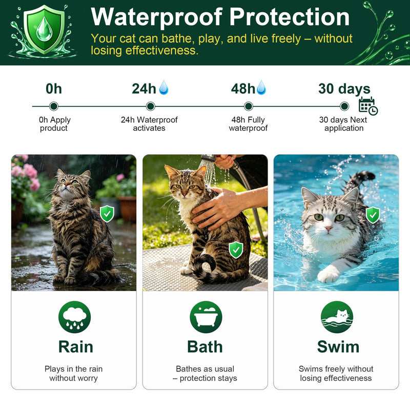 Topical Flea and Tick Product for Cats, 6 Doses, 0.8 mL Each, for Use Only as Directed on Product Label