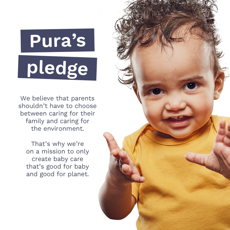 Pura Flushable Toddler Wipes 1 x 60 Wipes, 100% Plastic Free, 99% Water, Hypoallergenic & Fragrance Free, Totally Chlorine Free, Kids Toilet Wipes, Sensitive Skin 60 Count (Pack of 1) - BeesActive Australia