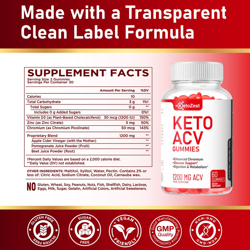 Keto Apple Cider Vinegar ACV Gummies | Weight Loss Belly Fat Support Healthy Digestion Metabolism ACV Supplement with the Mother - Advanced Weight Management 60 Count (Pack of 1)