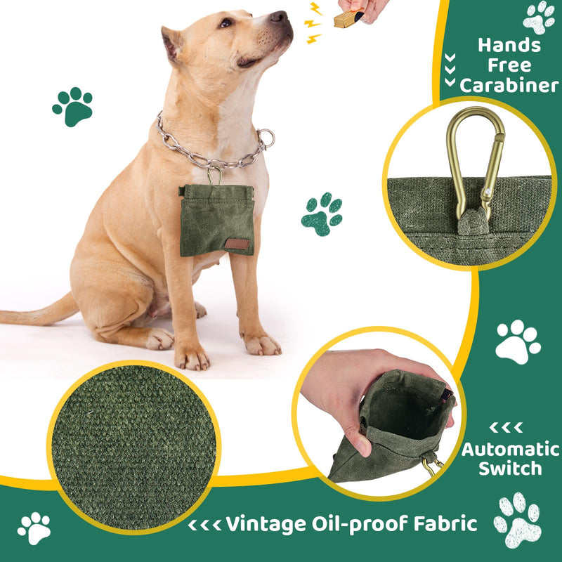 3 Pcs Dog Training Clicker Kit Include 2 Brass Dog Clicker Training Cricket Clicker and Dog Treat Pouch with Clip for Puppy Cats Dog Pet Trainer Pet Owners - BeesActive Australia