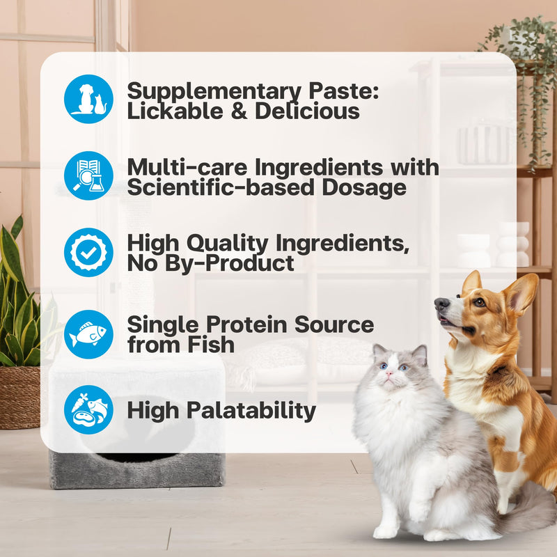 KC Complex Kidney Support Supplement for Cats & Dogs – Omega 3 for Dogs, Omega 3 for Cats – Fish Oil, SOD, Nano-Chitooligosaccharide – Vet Formula for Renal Health – 30 Sachets