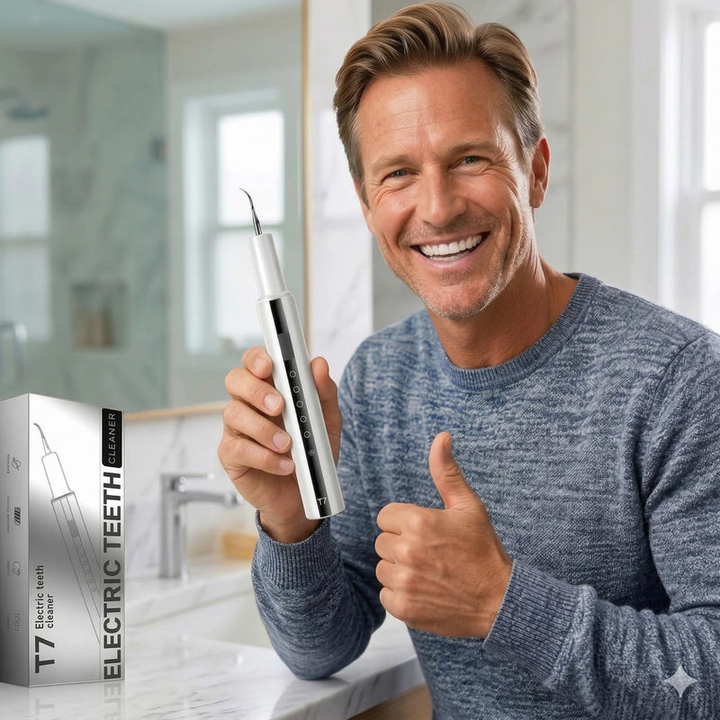Plaque Remover for Teeth, ARISSON Ultrasonic Tartar Remover, Dental Cleaner with LED Light, 5 Modes Teeth Cleaning Tool, Rechargeable Dental Pick with 2 Replaceable Heads for Home & Travel - BeesActive Australia