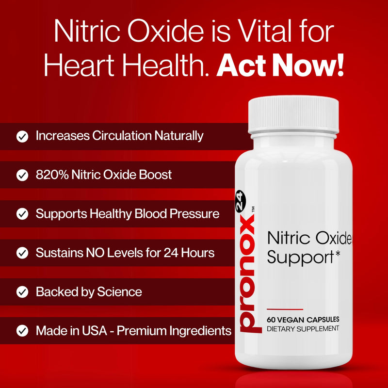 Nitric Oxide Booster Supplement with Magnesium, Zinc, Vitamin B12, Vitamin C & Vitamin D3 | 24-Hour Circulation Support, Energy Boost, Blood Flow & Heart Health | Vegan, Non-GMO (60 Count)