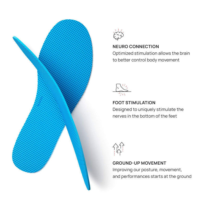 Naboso Activation Sensory Insole, Thin Men's and Women's Textured Anti-Fatigue Shoe Inserts that Best Stimulate the Feet to Improve Posture, Balance, and Foot Strength. X-Large (Pack of 1)