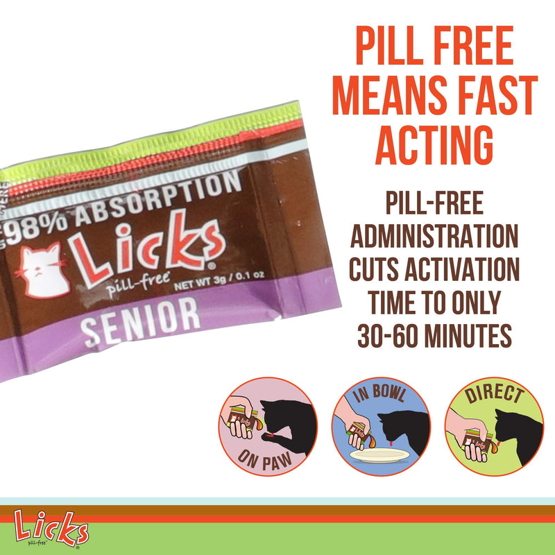 Senior Cat - Joint Support & Digestion Supplement for Senior Cats - Immunity Vitamins & Heart Health Supplements for Older Cats - Gel Packets - 30 Use - BeesActive Australia