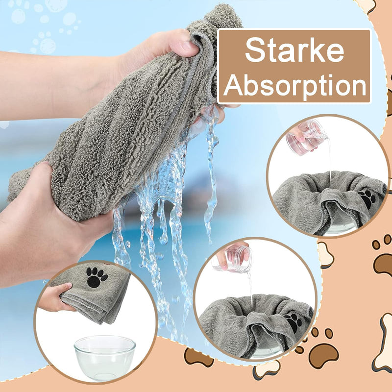 KVGBNT Dog towel, puppy accessories, pack of 2 dog towels, extra absorbent dog towel, quick-drying pet microfibre towels for dogs and cats, quick-drying, machine washable - BeesActive Australia