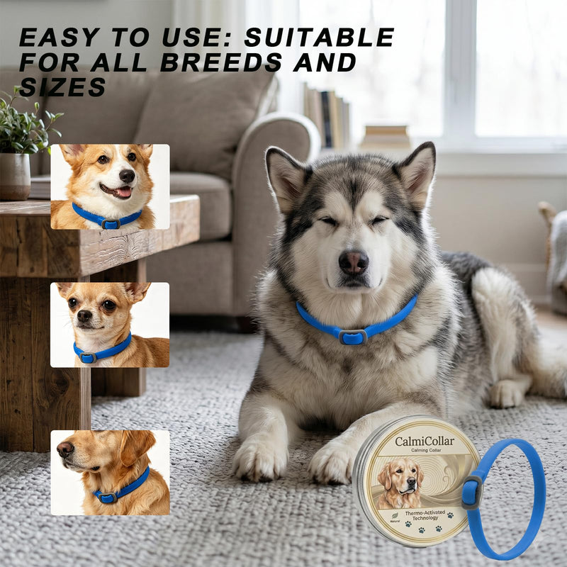 Calming Collars for Dogs, Helps Soothe and Relax, Adjustable Size, Suitable for Small, Medium and Large Dogs