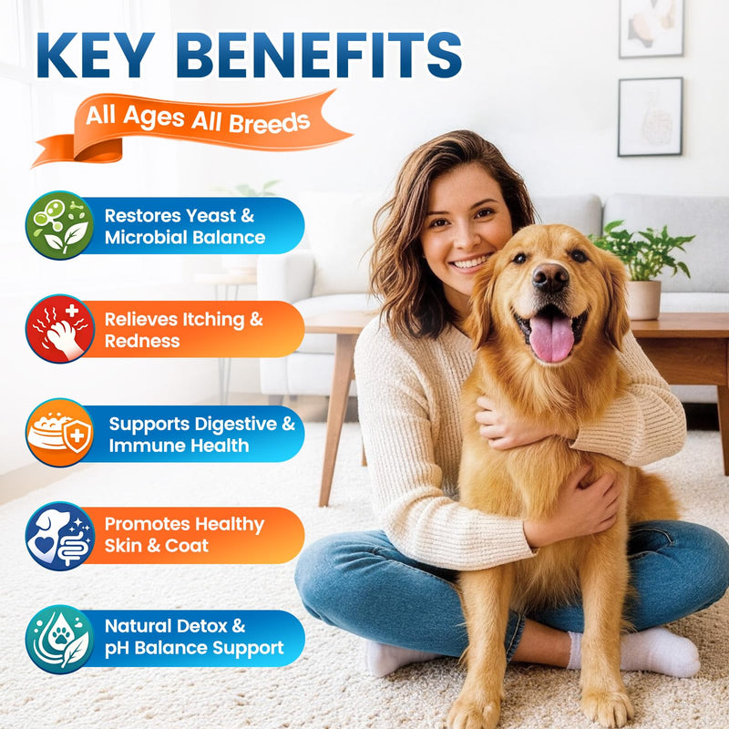 Natural Yeast Relief for Dogs, Allergy Relief for Cats, Cat Itchy Skin Allergy Relief