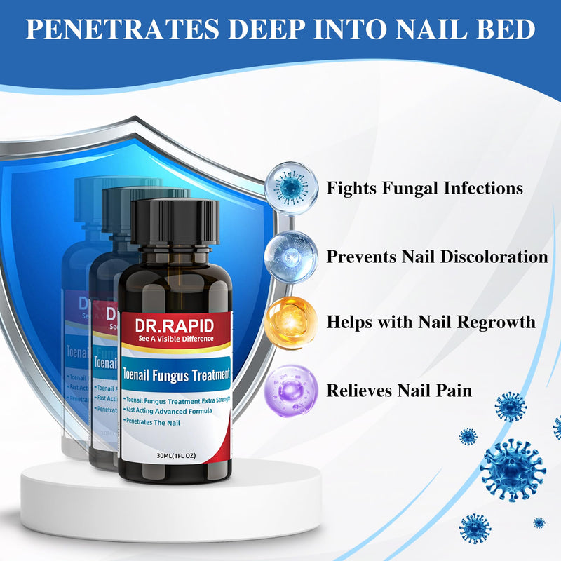 Toenail Fungus Treatment Extra Strength - Effective Antifungal Nail Repair Solution with Tea Tree Oil for Toenail & Nail Fungus, Fast Acting Treatment for Damaged Nails & Ingrown Toenail - 30ml/1fl oz 1 Fl Oz (Pack of 1) - BeesActive Australia