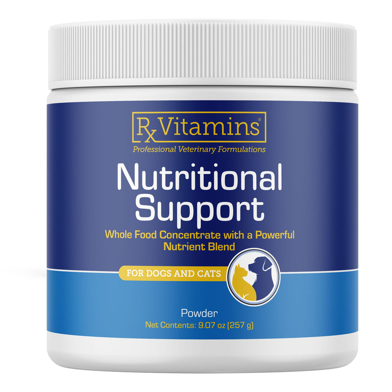 Rx Vitamins Nutritional Support - A Combination of Essential Vitamins, Minerals, & Other Beneficial Compounds for Dogs and Cats - 9.07oz New Label