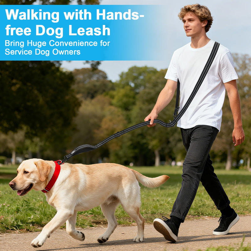ETACCU Hands Free Dog Leash, Multifunctional Crossbody Dog Leash with Adjustable Length 6-9FT, Tangle Free Reflective Waist Leashs for Medium and Large Dogs - BeesActive Australia