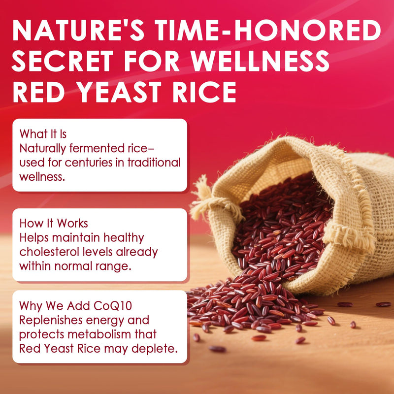 Red Yeast Rice Gummies 600mg & CoQ10 200mg for Adult, 12-in-1 High Absorption Coenzyme Q10 Supplement Plus Omega 3, PQQ, Astaxanthin, Methyl B12, Support Brain, Energy, Immunity, Antioxidant, 60Cts 60 Count (Pack of 1)