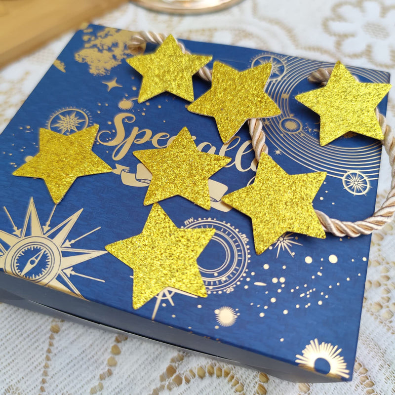 1.5 inch Gold Glitter Adhesive Star Stickers for New Year Birthday DIY Decoration Pack of 150 Shiny Gold - BeesActive Australia