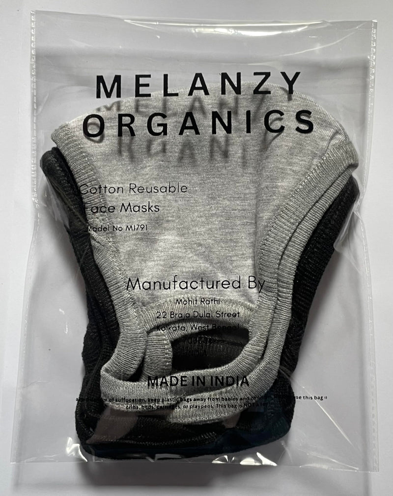 Cotton Face Masks - Made of Premium Organic Cotton, Reusable Washable Soft Cloth Face Masks, Ideal for Adults & Teens(3/6 Pk) 3 Pack Black,grey,charcoal