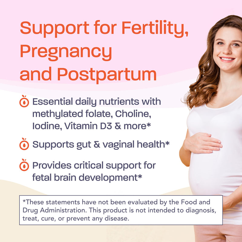Binto Prenatal Kit - 4-in-1 Supplements for Healthy Mom & Baby - 30 Day Supply - Multivitamin, Probiotics, Iron, DHA, Methylated Folate & Folic Acid - Non-GMO, Gluten-Free, Vegetarian