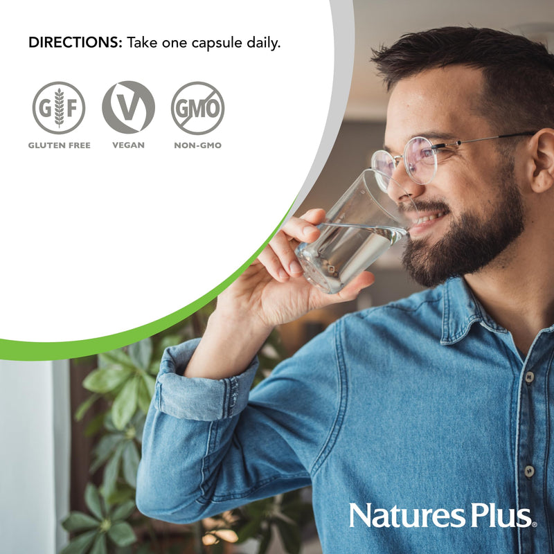 NaturesPlus His Journey - 30 Tablets - Men’s Multivitamin - 100% DV of All Vitamins - Supports Overall Wellness, Energy, Immunity & Brain Health - 30 Servings
