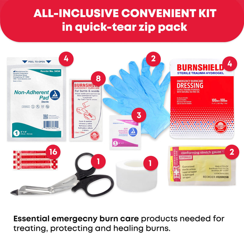Ever Ready First Aid Emergency Burn Kit in Compact First Aid All-Purpose Resealable Pack for Home, Office & Travel - BeesActive Australia