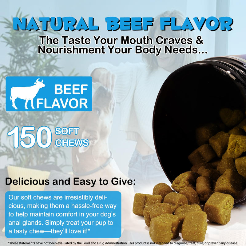 Digestive Fiber Cut Support Chews for Dogs|With Pumpkin,Probiotics & Digestive Enzymes|Supports Normal Stool Consistency,Gut Balance & Natural Elimination|150 Chews–All Breeds&Ages