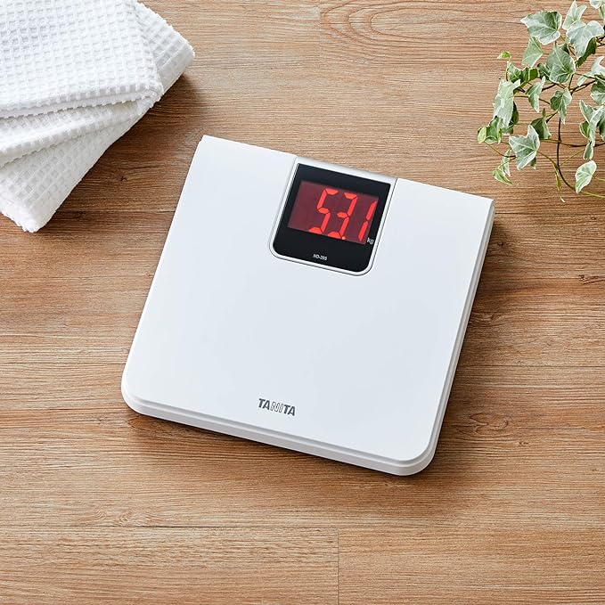 Tanita Weight Scale Digital Large Screen LED White HD-395 WH Power on just by riding - BeesActive Australia