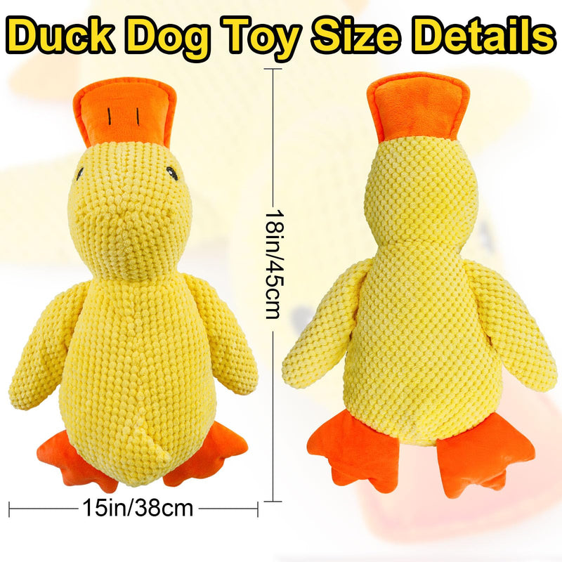 Mellow Dog Calming Duck, The Mellow Dog Calming Duck Dog Toy, The Mellow Dog Duck, The Mellow Dog Calming Pillow, Dog Duck Toy with Quacking Sound for Indoor Dog (Yellow) - BeesActive Australia