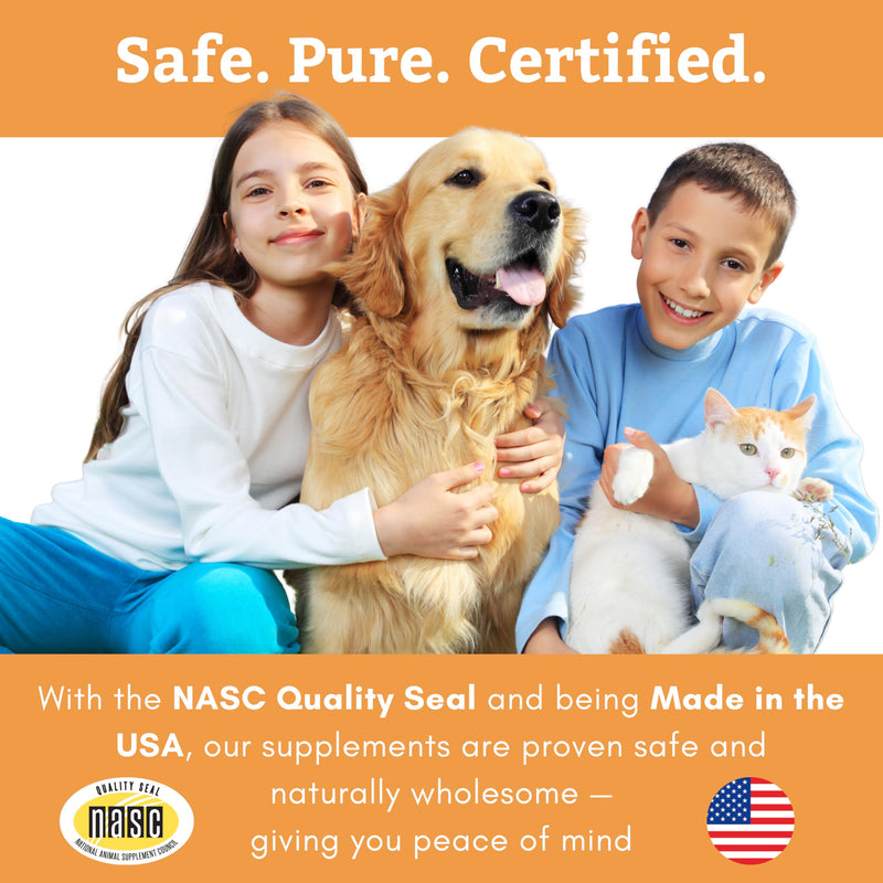 Wholistic Pet Organics Vitamin C Powder for Dogs & Cats - Cat & Dog Allergy & Itch Relief - Vitamin C Immune Support Supplement - Itchy Skin Support for Seasonal Dog Allergy Relief - 8 oz - 227 Scoops