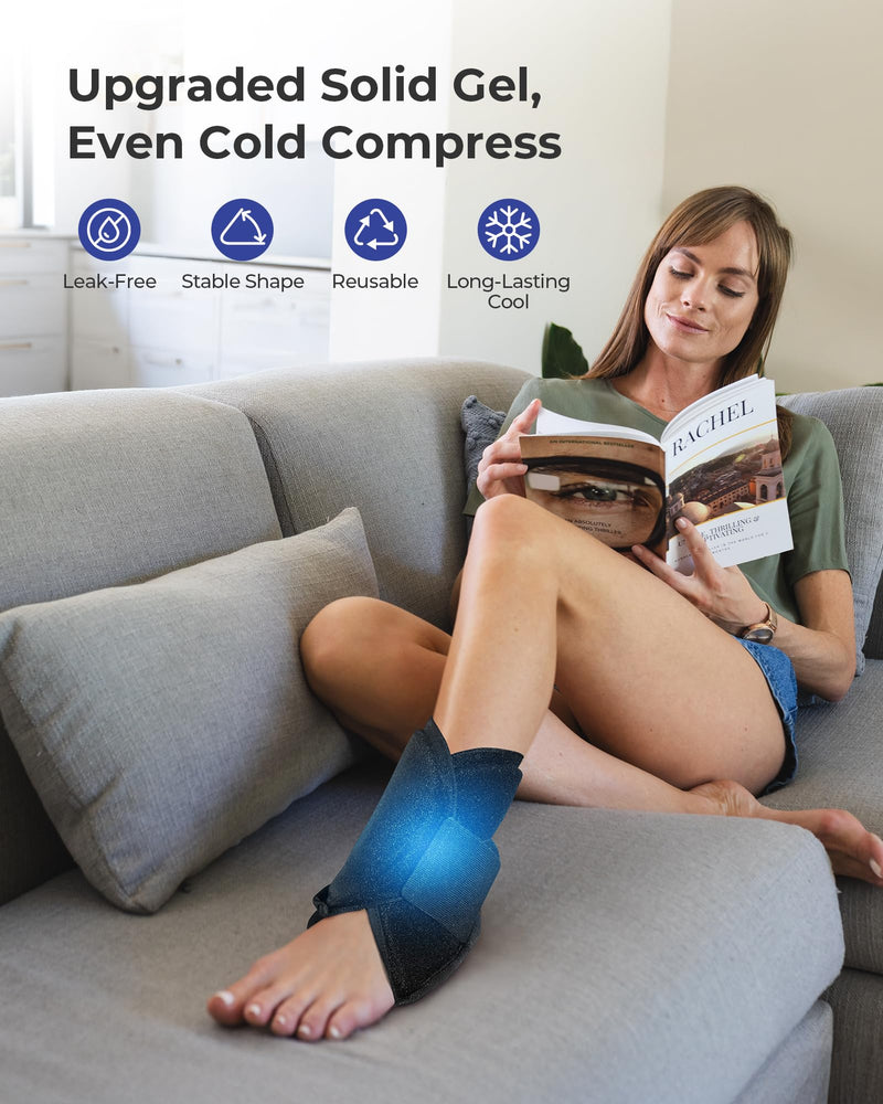 Koonie Ankle Ice Pack Wrap for Swelling, Plantar Fasciitis, Planters Facetious Relief, Reusable Ankle Brace Ice Pack, Cold Therapy Sock Compression for Achilles Tendonitis, Sore Feet, Foot & Heel Modern