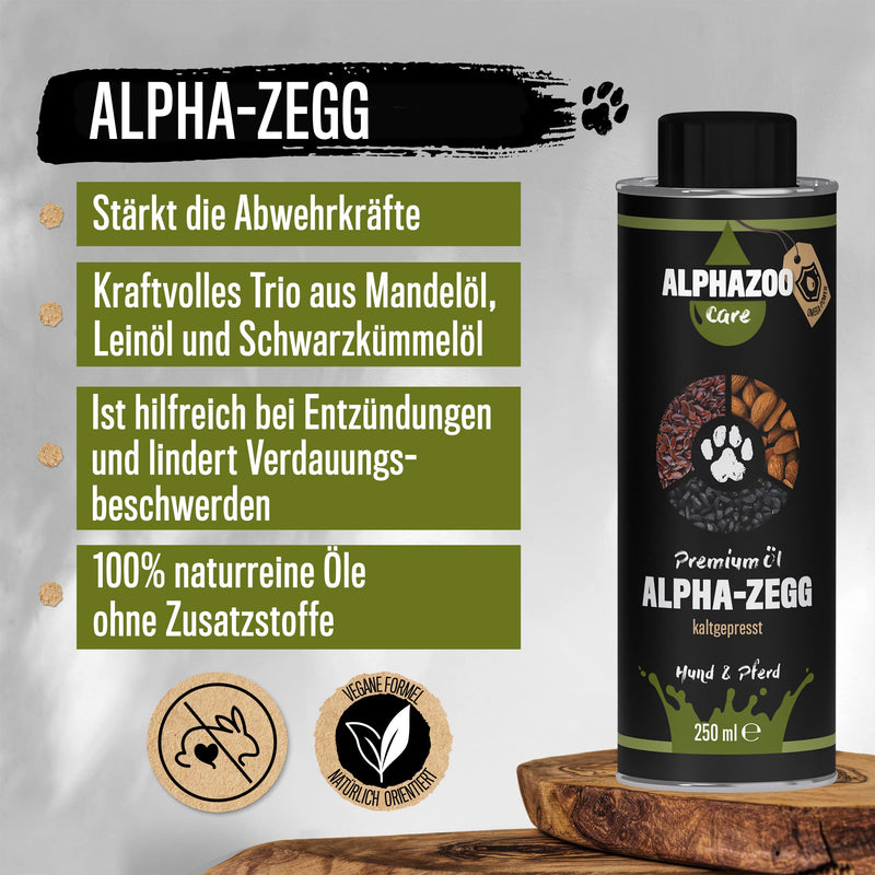 alphazoo Alpha-Zegg I Natural Premium Anti Tick Food Oil 250 ml I Tick Repellent for Dogs & Guinea Pigs etc. I Tick repellent oil to strengthen the immune system - BeesActive Australia