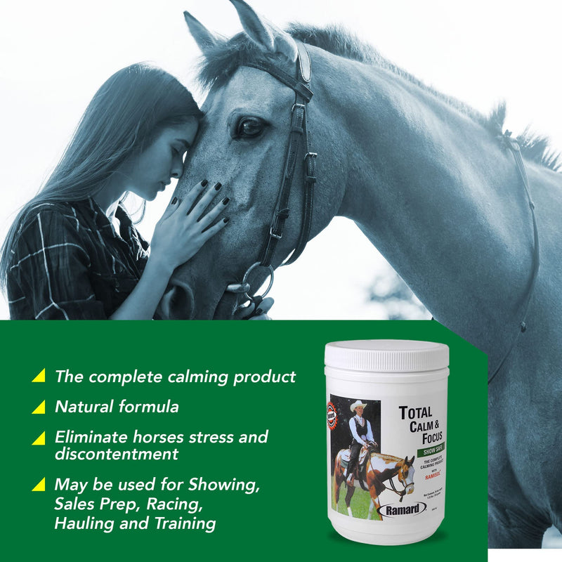 Total Calm and Focus for Horses Supplement - Magnesium & Calming Formula for Horse Show, Training, & Performance Mental Alertness without Drowsiness, Show Safe, Perfect Prep for Horses 1 pack 1 Pack, 1.12 lb - BeesActive Australia