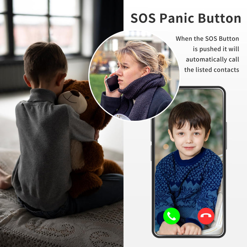 Toloso Kids Watch with GPS Tracker, Kids Smart Watch Boys with Phone & Video Call Voice Chat SOS Camera Alarm Pedometer Stopwatch Calculator Flashlight GPS Tracker Gifts for Kid Age 5-12(Black) Black - BeesActive Australia