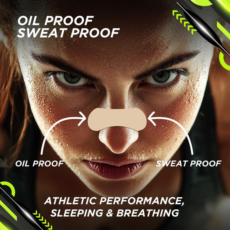AIR-ON Performance Nose Strips | Nasal Strip for Breathing, Less Snoring & Sleeping Relief | Extra Strength, Wide Body | Drug-Free Adhesive, Athletic Support, Sweat & Oil Proof - Black (30 Pieces) - BeesActive Australia